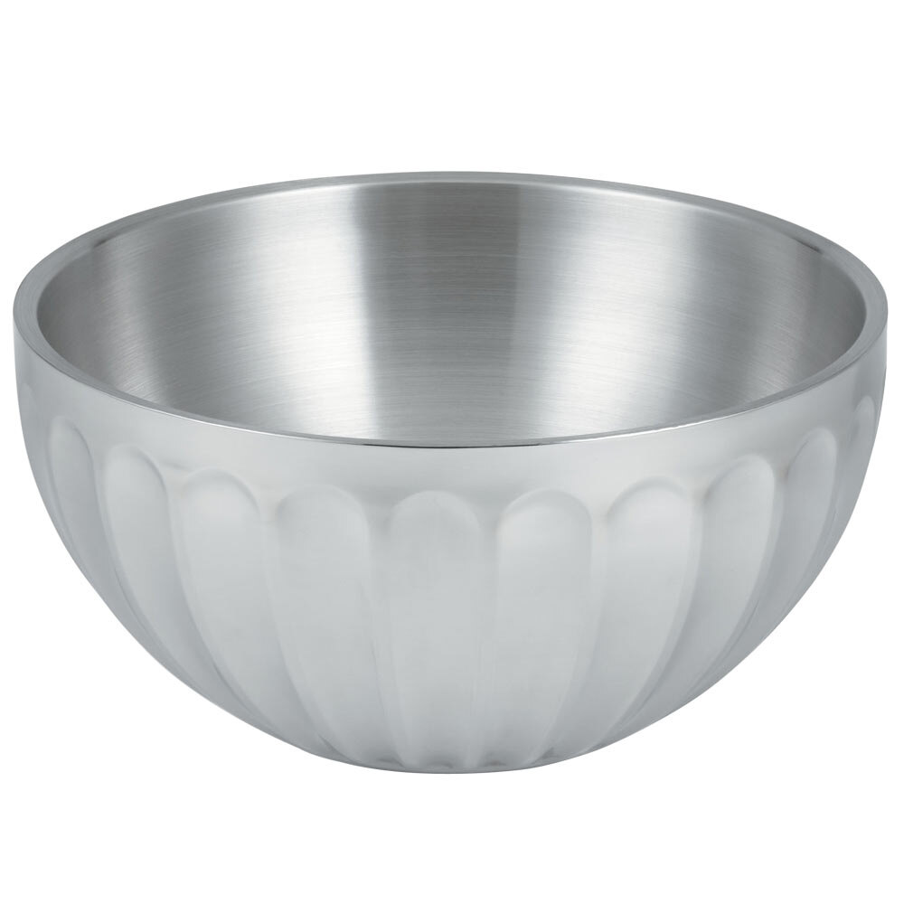 Vollrath 47689 Fluted Double Wall Round 10.1 Qt. Serving Bowl