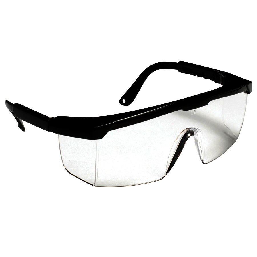 Scratch Resistant Safety Glasses / Eye Protection Black with Clear