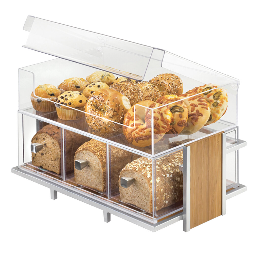 CalMil 1479 Eco Modern Three Drawer Acrylic Bread Box for 1471