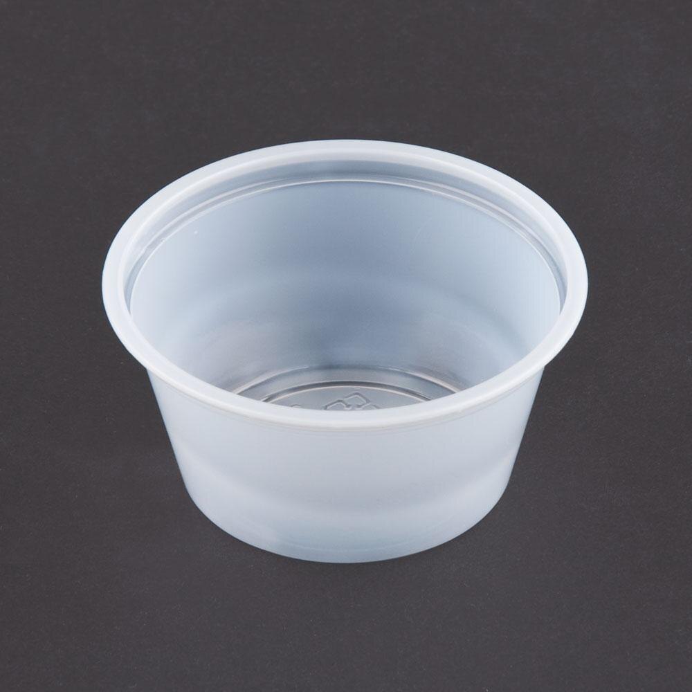 Choice 2 oz. Polystyrene Souffle Cup / Portion Cup 125 / Pack