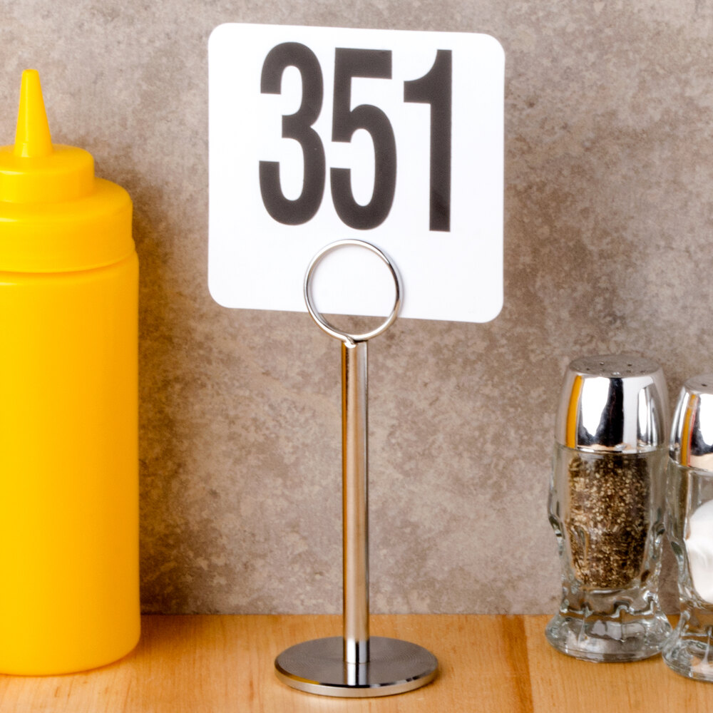 6" Stainless Steel Menu / Card Holder