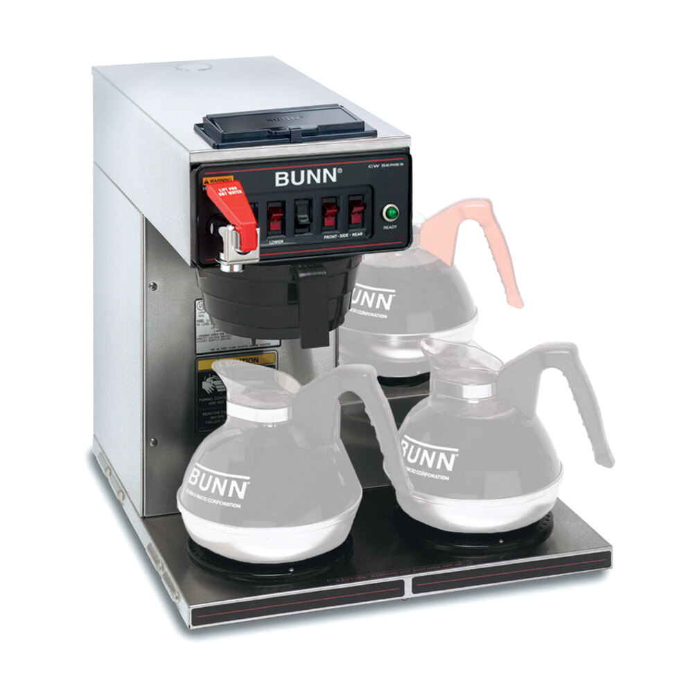 Bunn CWTF153 12 Cup Automatic Coffee Brewer with 3 Lower Warmers & Hot