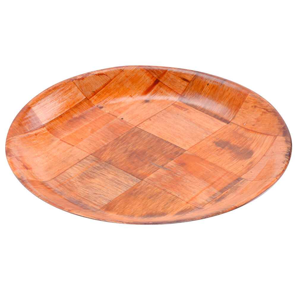 10" Woven Wood Plate 12/Pack