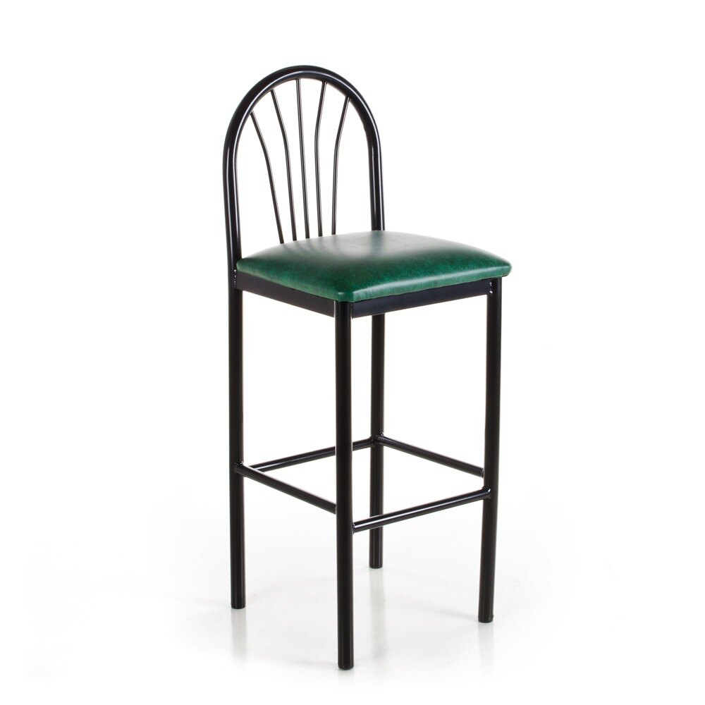 Green Bar Height Cafe Chair with Padded Seat