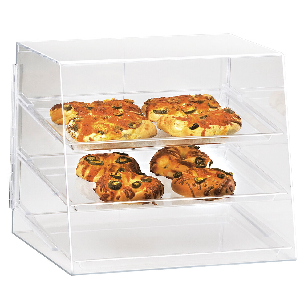 Cal Mil P241 3 Tray Slanted Front Acrylic Bakery Display 19" x 14" x 16"