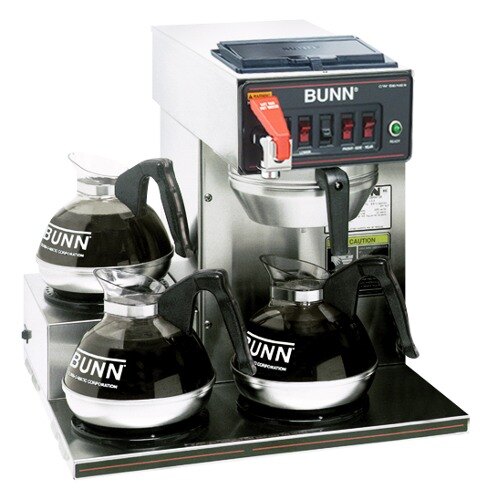 Bunn CWTF15 Automatic 12 Cup Coffee Brewer with 3 Left Lower Warmers