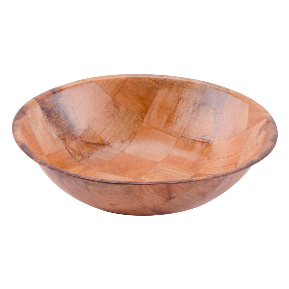 14" Woven Wood Salad Bowl