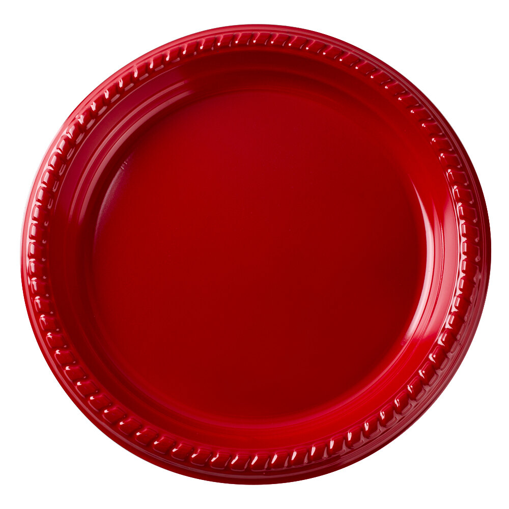 Dart Solo PS95R0099 9" Red Plastic Plate 25/Pack