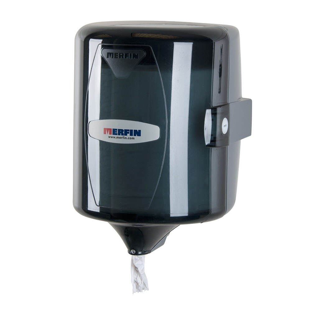 Merfin 1002 Center Pull Towel Dispenser Black Pearl