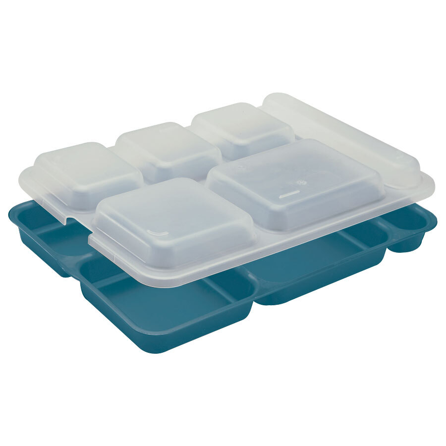 Cambro 10146DCP414 Teal 6 Compartment Serving Tray 24/Case