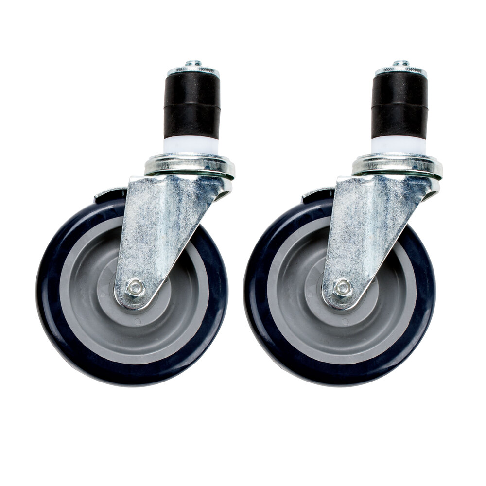 5" Heavy Duty Caster Set for Work Tables and Equipment Stands with 6