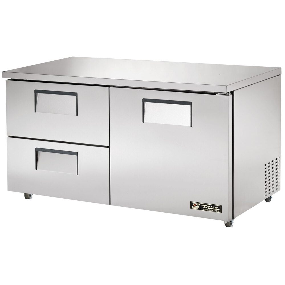 True TUC60D2ADA 60" ADA Height Undercounter Refrigerator with One