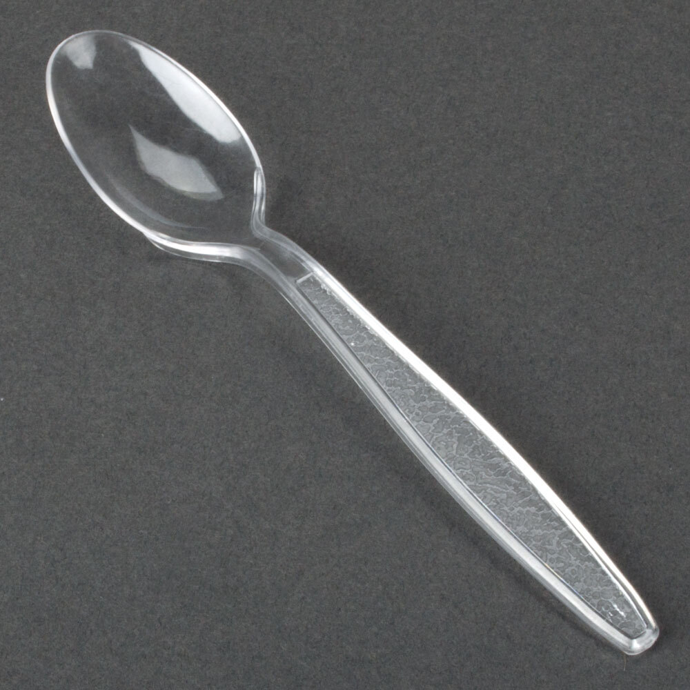 Visions Heavy Weight Clear Plastic Teaspoon 1000 / Case
