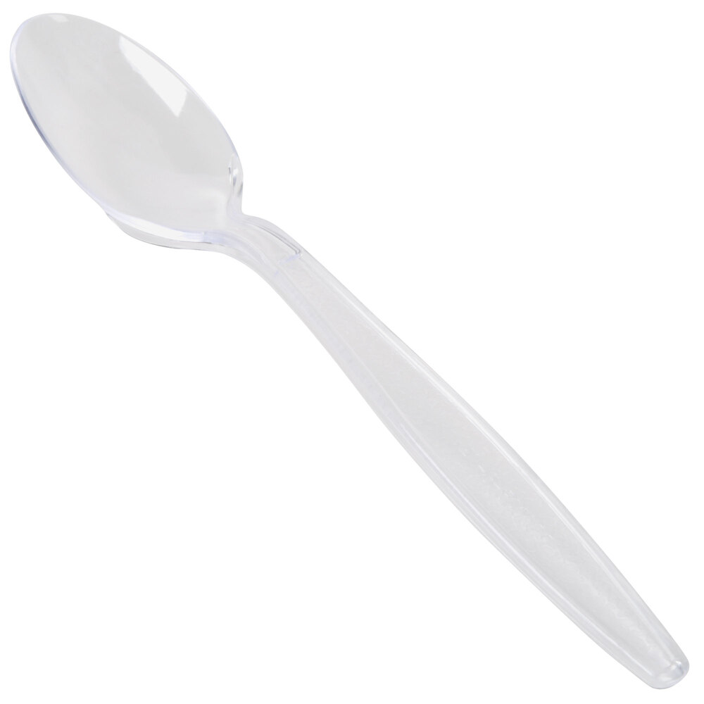 Visions Heavy Weight Clear Plastic Teaspoon 1000 / Case