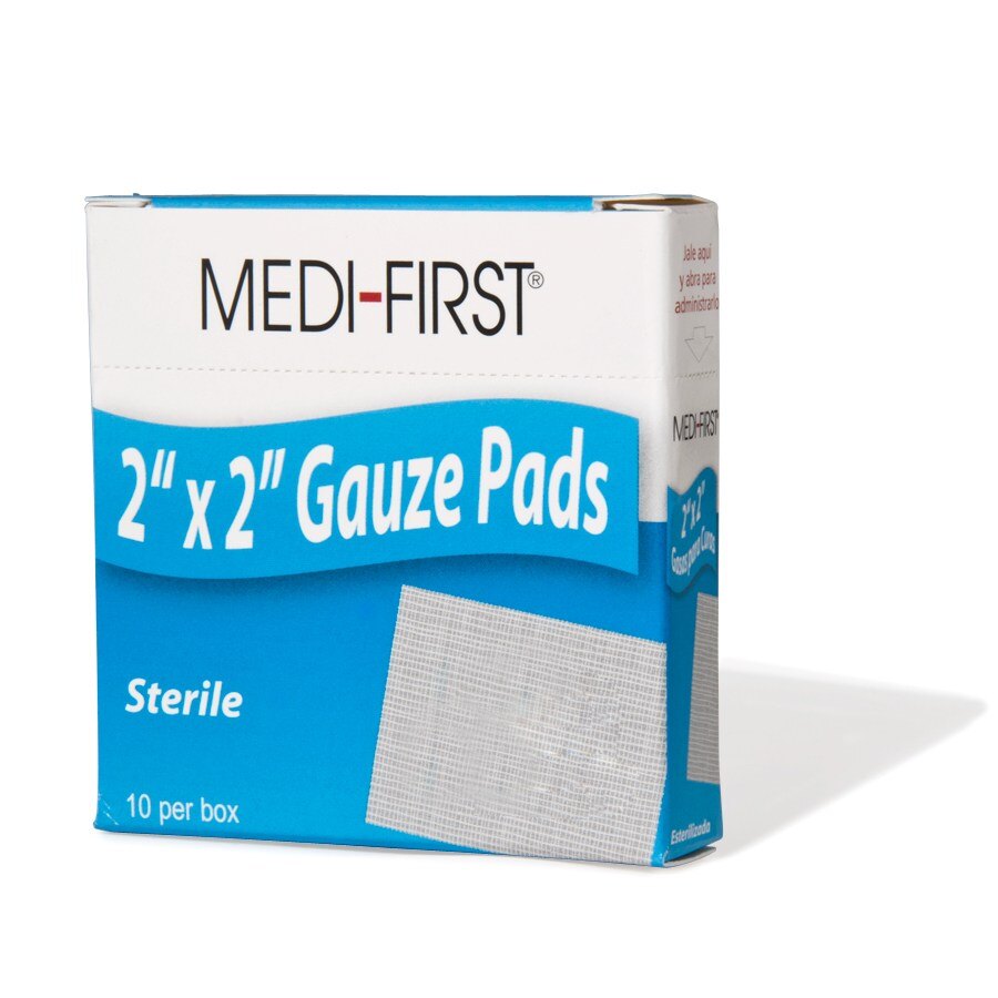 MediFirst Sterile 2" x 2" Gauze Pads 10/Box
