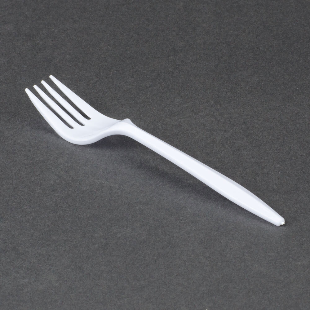 Choice Medium Weight White Plastic Fork 1000 / Case