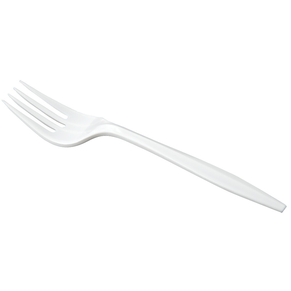 Choice Medium Weight White Plastic Fork 1000 / Case