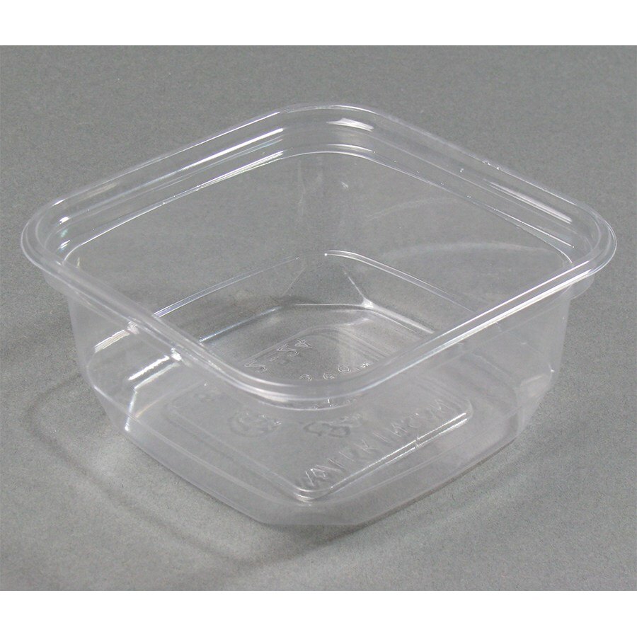 D&W Fine Pack SQ12WN 12 oz. Square PLA Biodegradable / Compostable