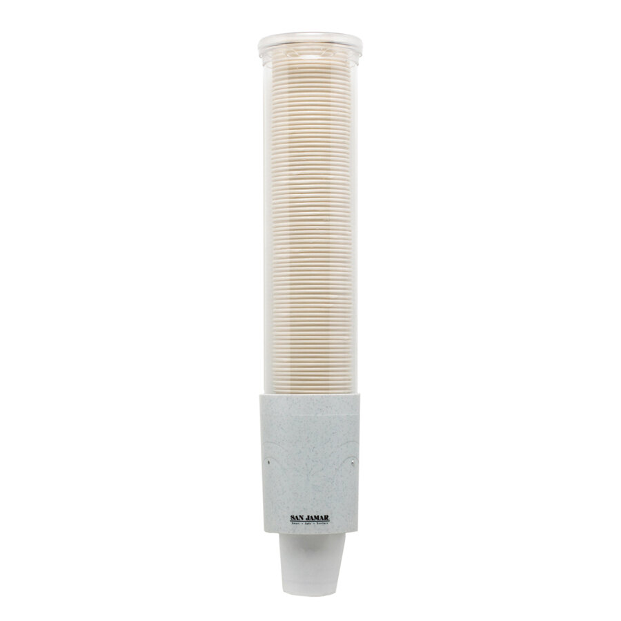 San Jamar C4180CL PullType Clear 3 5 oz. Flat / 3 4.5 oz. Cone Cup