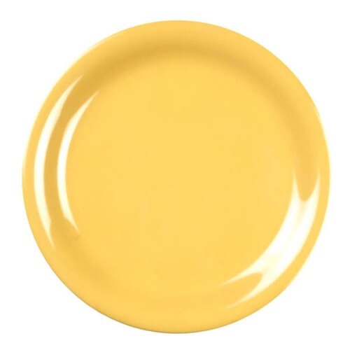 Thunder Group CR109YW 9" Yellow Rim Melamine Plate 12/Pack