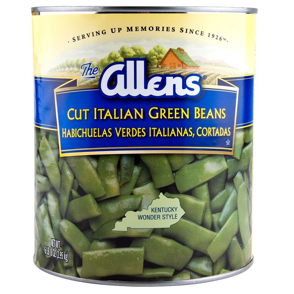 Allens Italian Style Cut Green Beans 6 10 Cans / Case