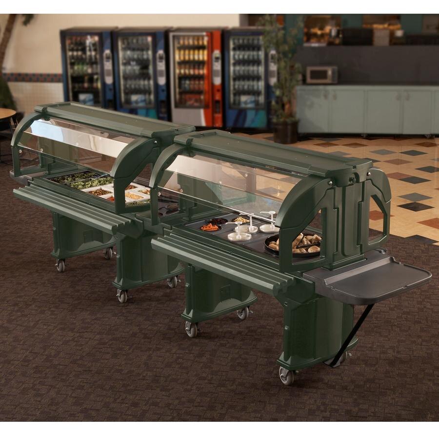 Cambro VBR5519 Green 5' Versa Food / Salad Bar with Standard Casters