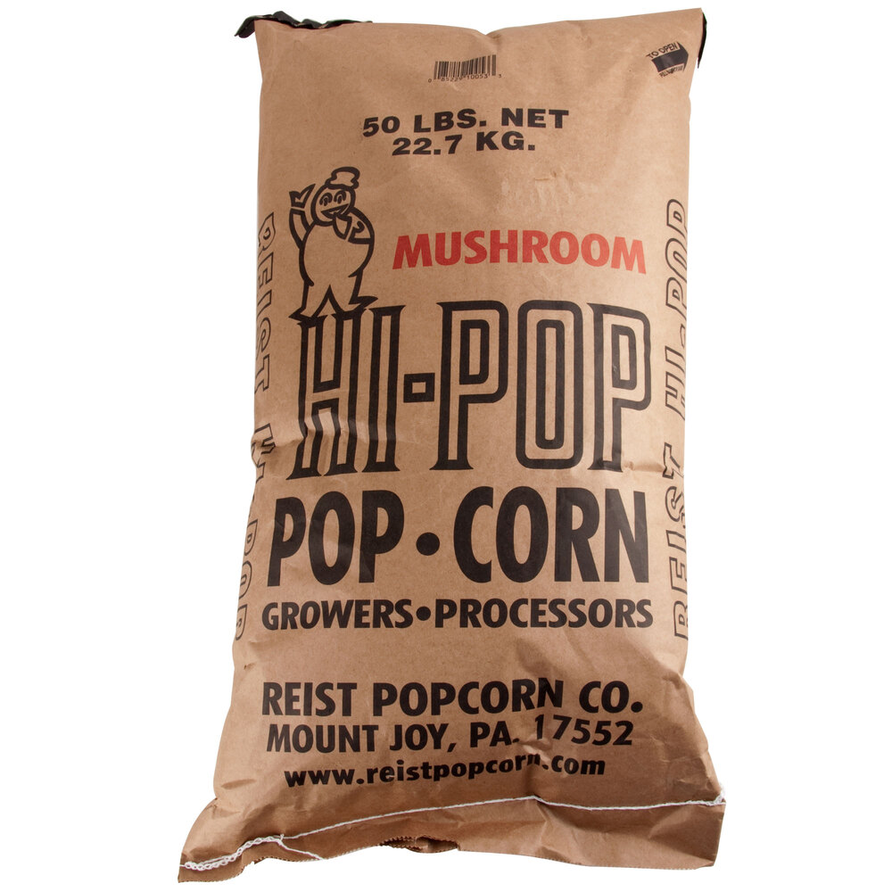 Reist Popcorn 50 lb. Bulk Bag of Hi Pop Mushroom Popcorn Kernels