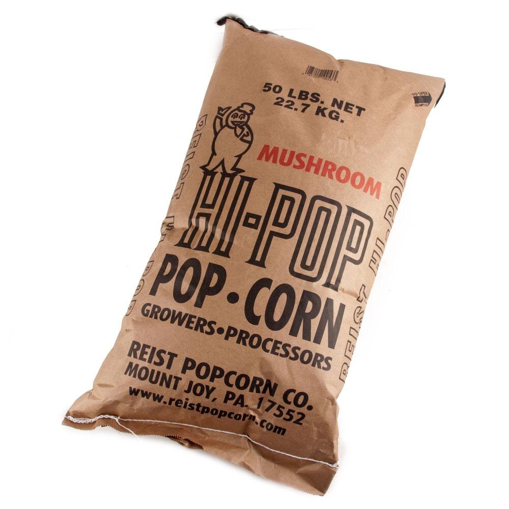 Reist Popcorn 50 lb. Bulk Bag of Hi Pop Mushroom Popcorn Kernels Monster Popcorn
