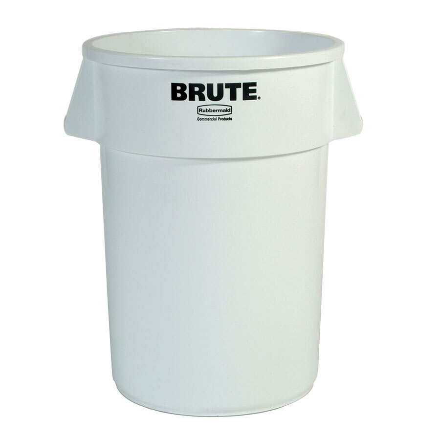 Rubbermaid Brute FG261000WHT White 10 Gallon Trash Can