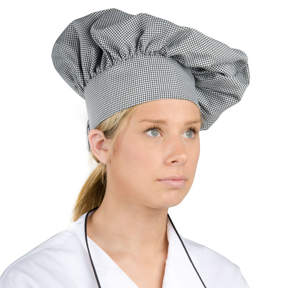 13" Black and White Chef Hat