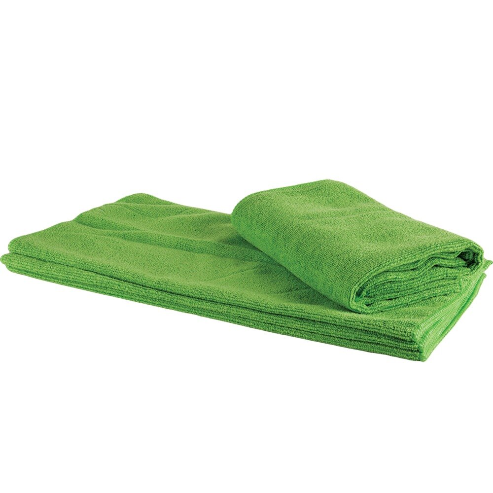 16" x 16" Green Microfiber Cleaning Cloth