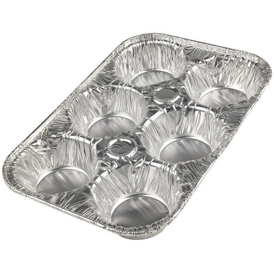 Durable Packaging 150030 6 Cavity Foil Muffin Pan 25 / Pack