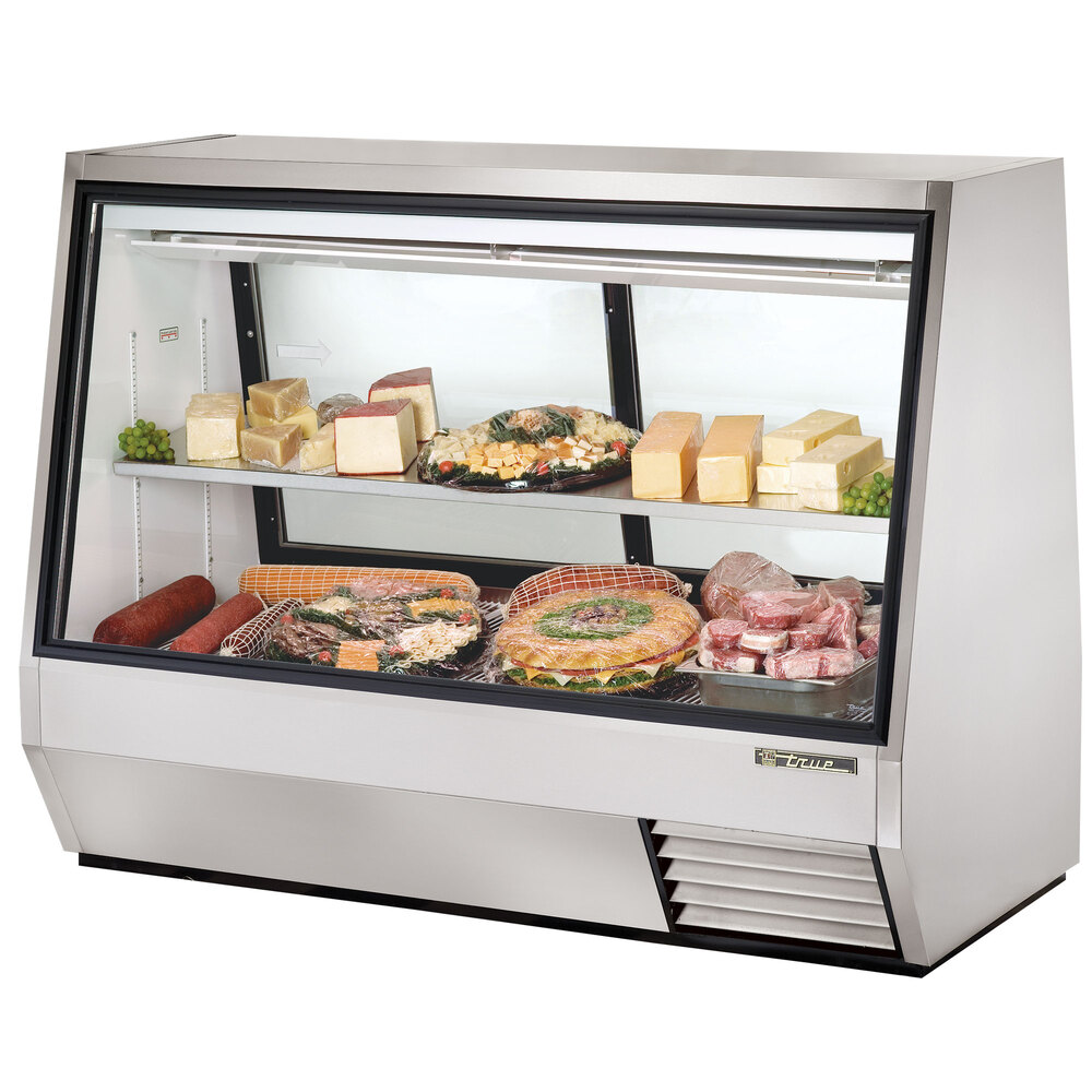 True TDBD722 72" Two Door Double Duty Refrigerated Deli Case