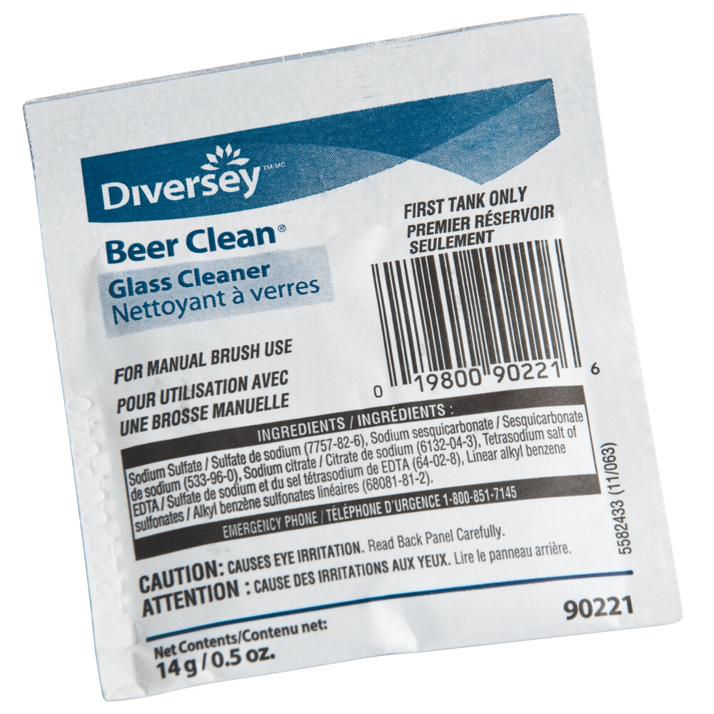 Diversey 990221 Beer Clean Bar Glass Cleaner Regular Formula 0.5 oz