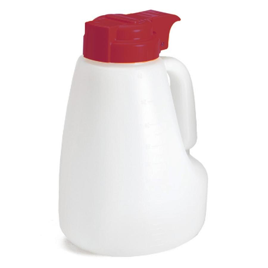 Tablecraft MW48M 48 oz. Maroon ABS Top Translucent Salad Dressing