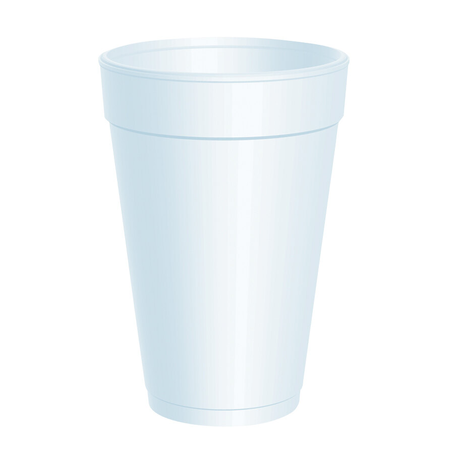 Dart Solo 16J16 16 oz. White Foam Cup 25 / Pack