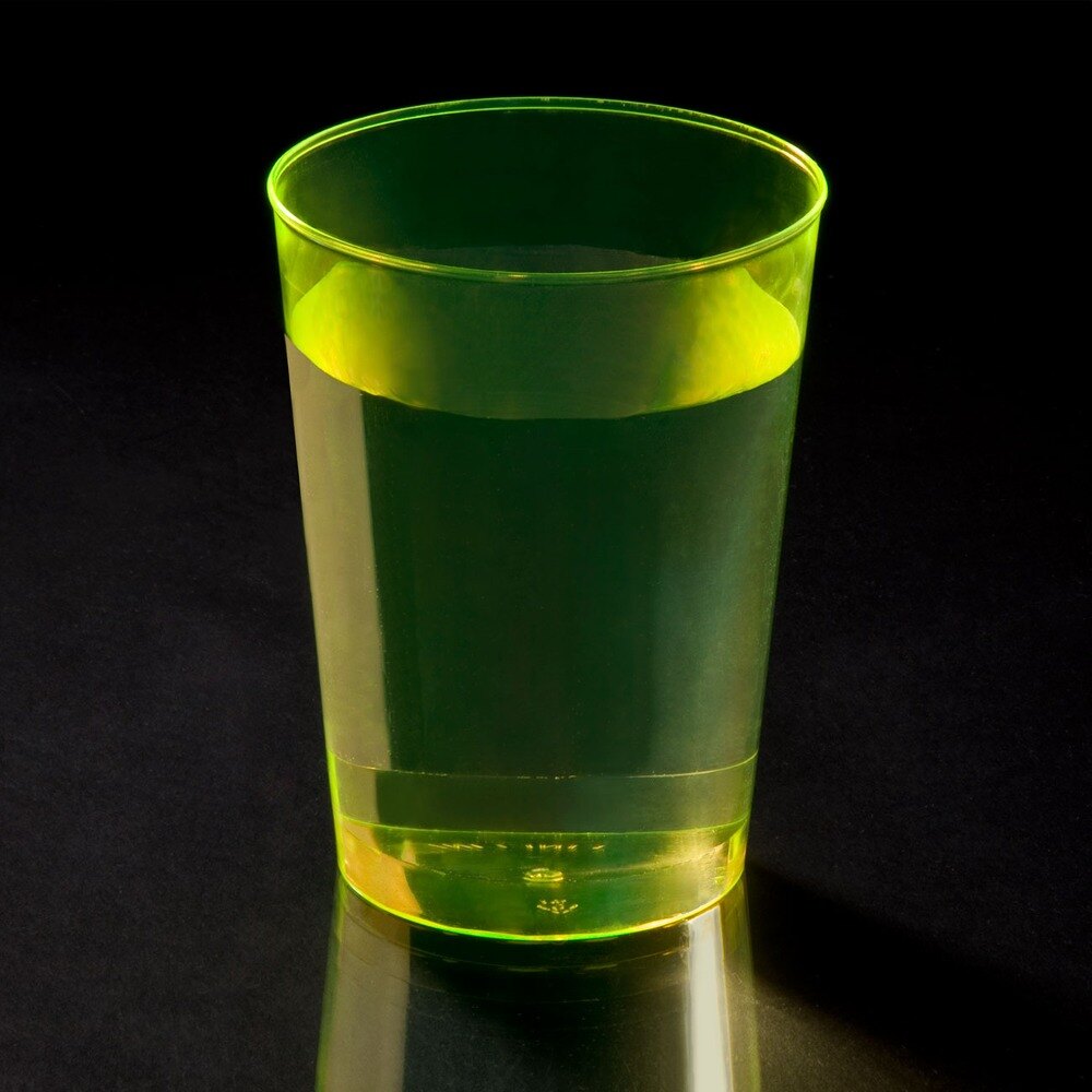 Fineline Savvi Serve 410Y 10 oz. Tall Neon Yellow Hard Plastic Tumbler