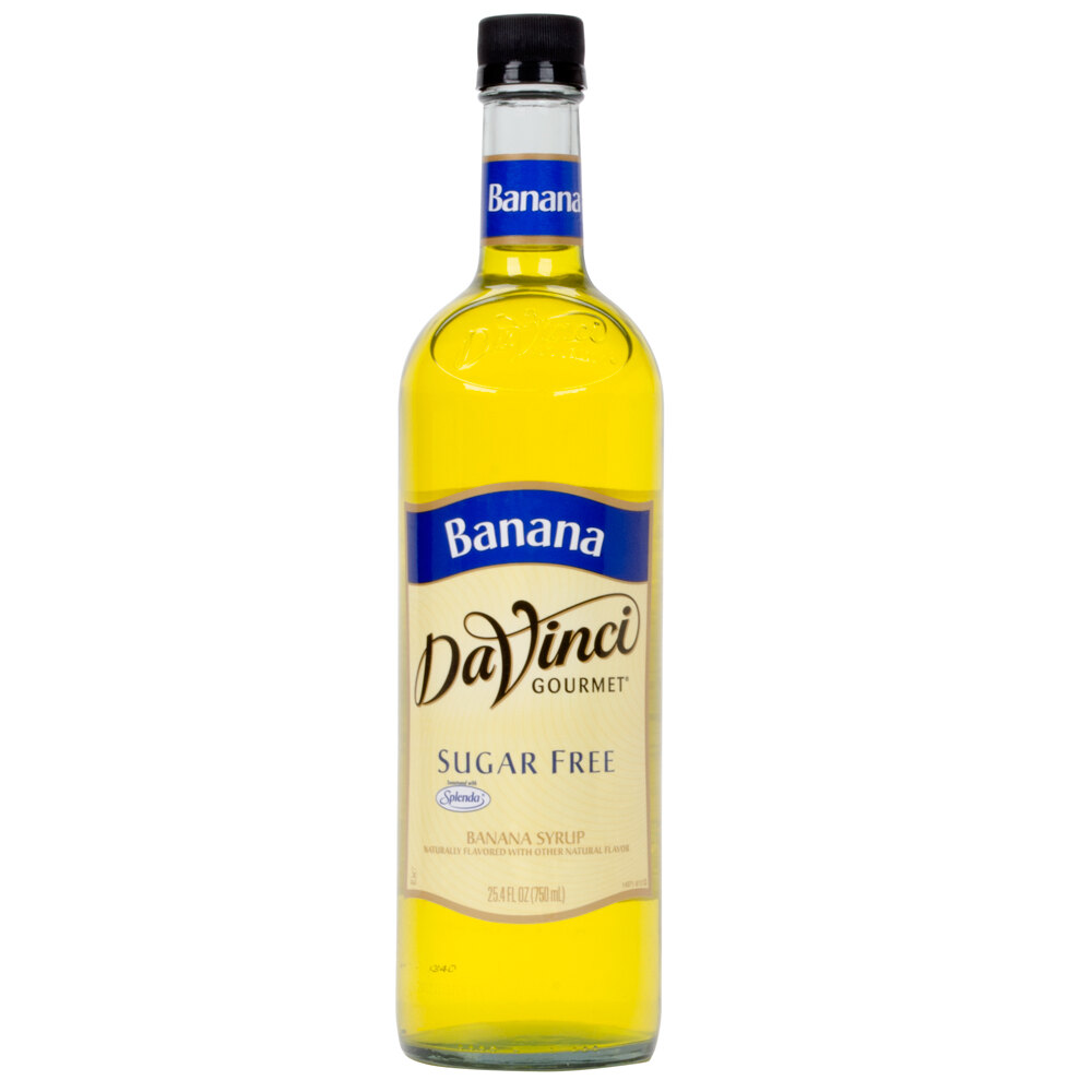 DaVinci Gourmet 750 mL Banana Sugar Free Coffee Flavoring / Fruit Syrup