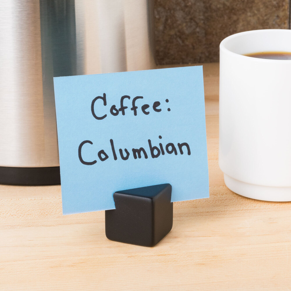 American Metalcraft ACB118 1" Black Acrylic Cube Card Holder