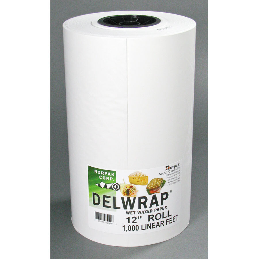 12'' x 1000' 50lb. Wet Wax Paper Roll