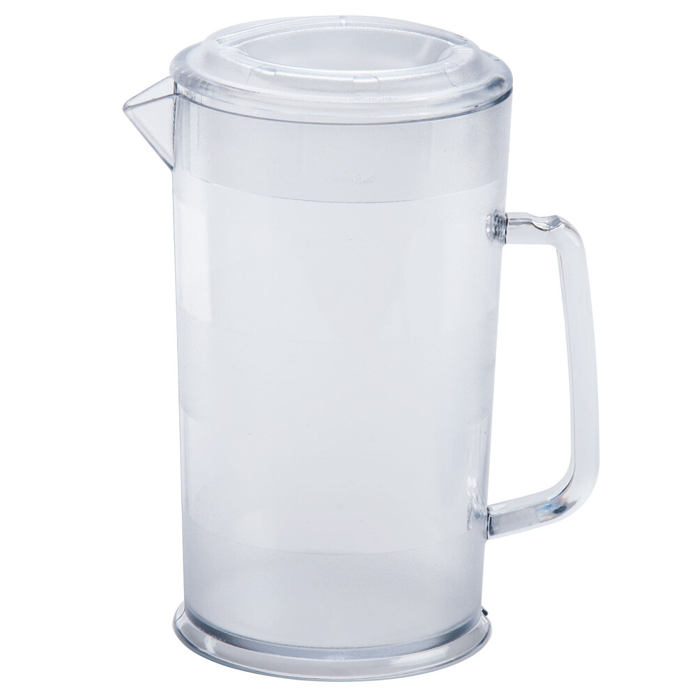 Cambro PC64CW 64 oz. Covered Plastic Pitcher