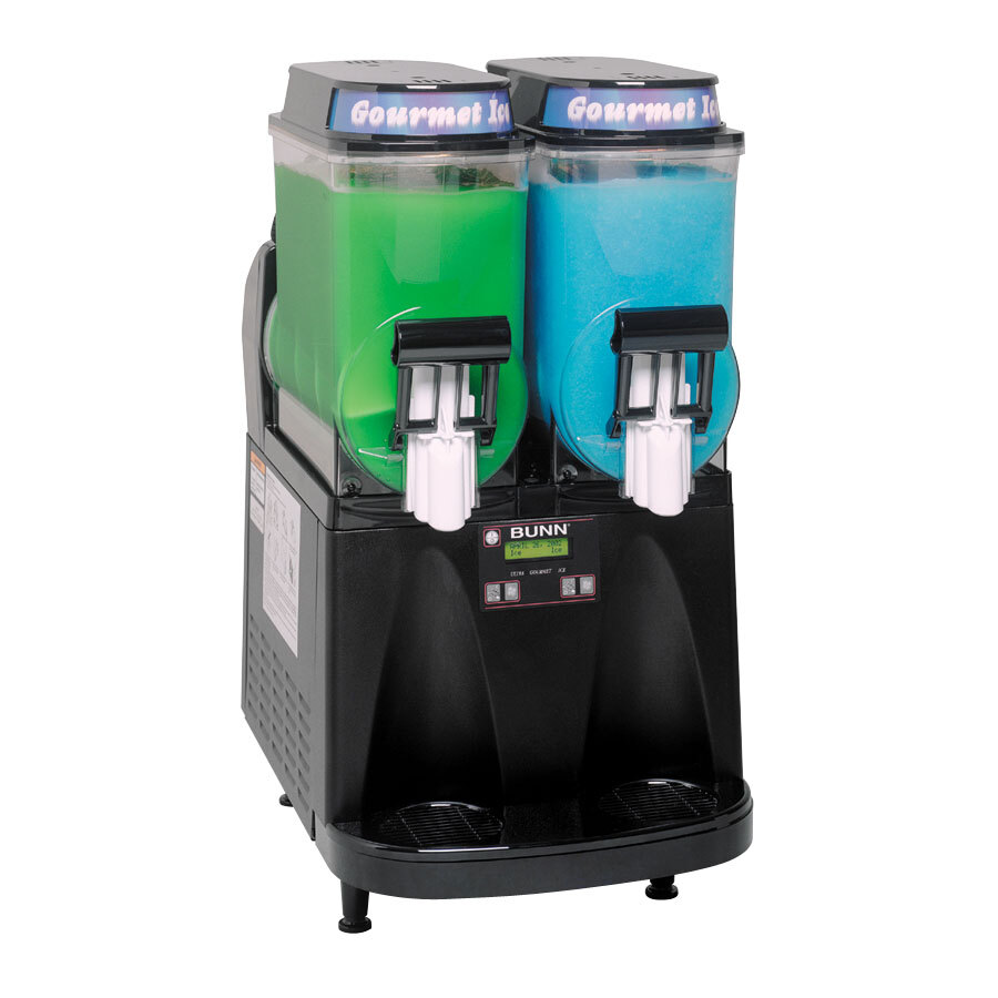 Bunn Ultra2 Liquid Autofill Slushy / Granita Frozen Drink Machine with 2 Hoppers Black 120V