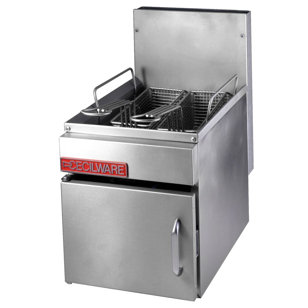 Cecilware GF10 13 lb. Countertop Gas Fryer with Baskets