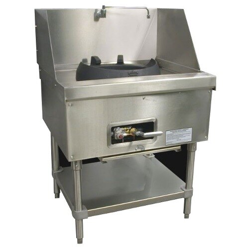 Town M1JRP Single Burner Wok Range with 13" Cast Iron Mandarin Wok