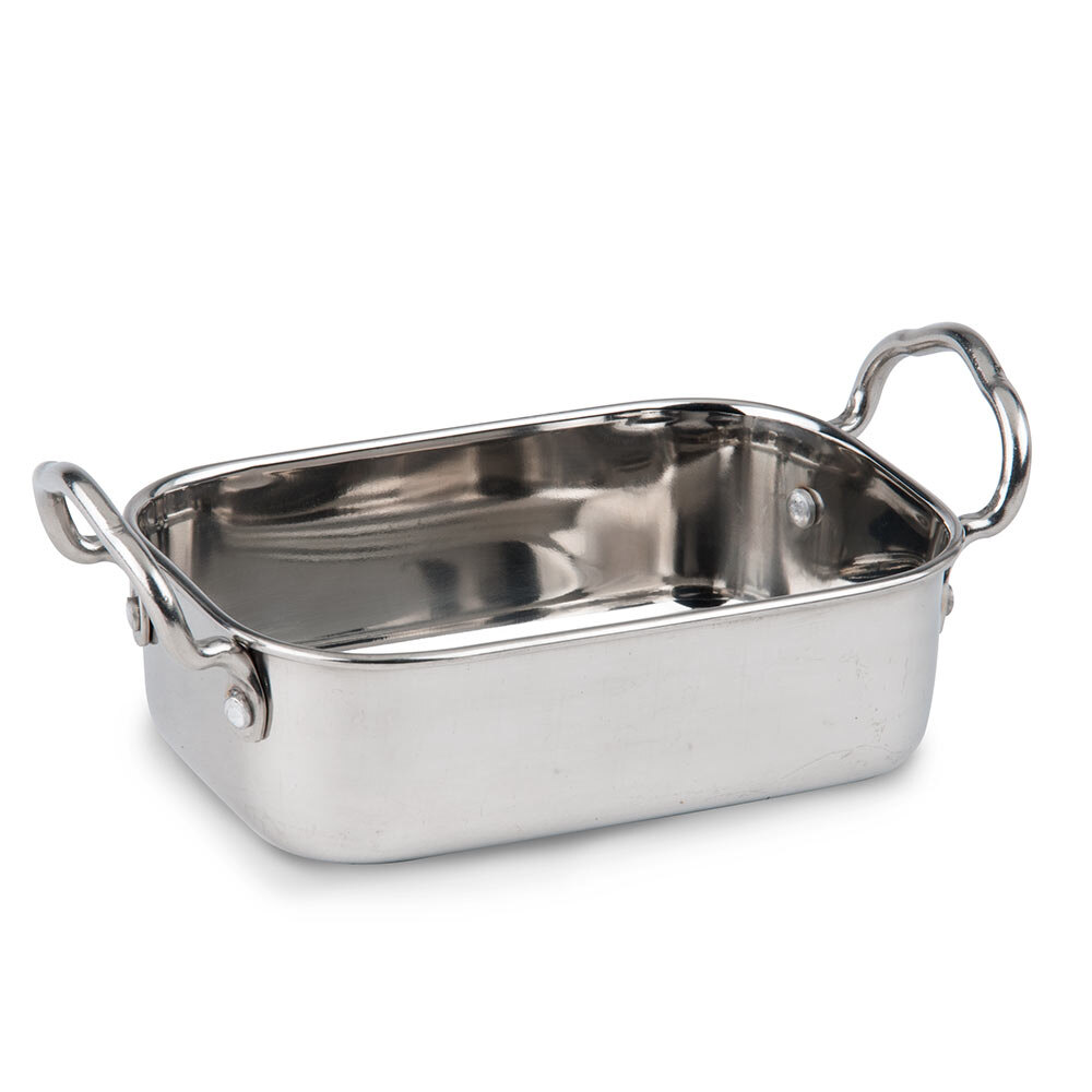 American Metalcraft MRP53 17 oz. Mini Roasting Pan with Handles 5 3/4