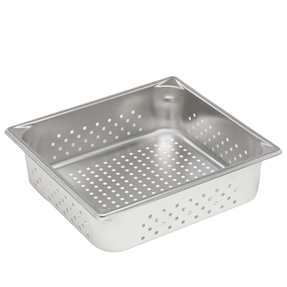 Vollrath 30143 Super Pan V 2/3 Size AntiJam Stainless Steel Perforated