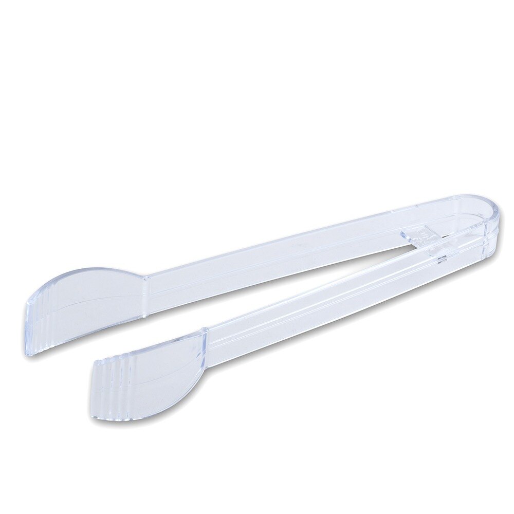 Fineline 3307CL Clear Plastic 7" Tongs 3 / Pack