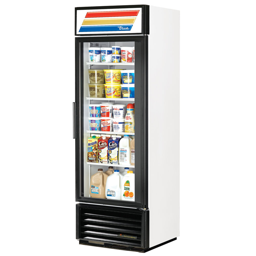 True GDM19LD White 27" Glass Door Merchandiser Refrigerator with LED