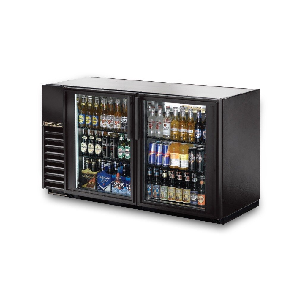 True TBB24GAL60GLD 60" Glass Door Back Bar Refrigerator with