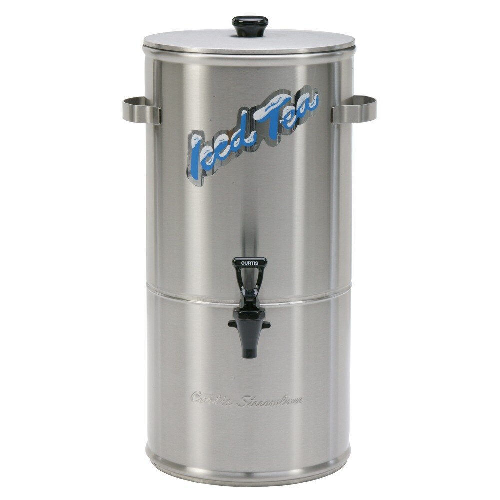 Curtis TC10H Round Stainless Steel 10 Gallon Iced Tea Dispenser with
